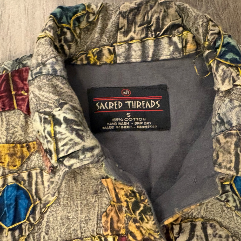 Sacred Threads Colorful Patchwork Kids Jacket Size Small - Picture 3 of 8